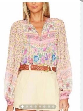 Spell Mossy Boho Blouse in Spring Garden NWT